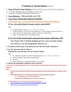 Initial Project Mini Report Format_Student Particular