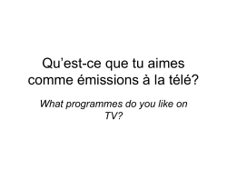 My favourite programme