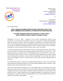 Language Games Tackle Developmental