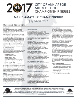 city of ann arbor miles of golf championship series