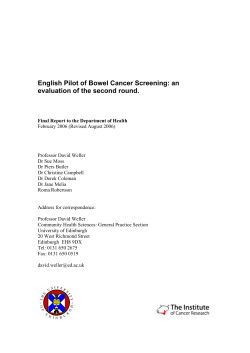 English Pilot of Bowel Cancer Screening: an evaluation of the
