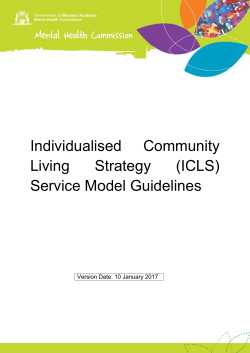 Individualised Community Living Strategy (ICLS)
