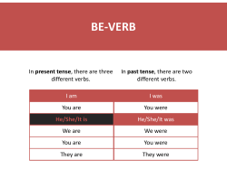 present tense verbs