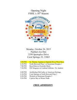 The Florida Scholastic Hockey League is pleased to