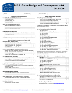 BFA Game Design and Development - Art - UW