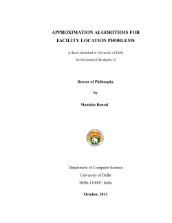 approximation algorithms for facility location problems