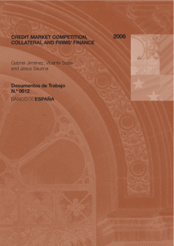 credit market competition, collateral and firms