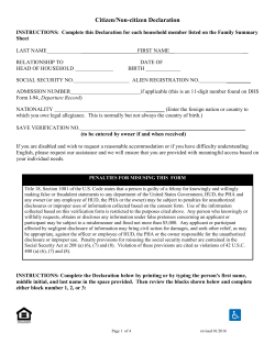 INSTRUCTIONS: Complete this Declaration for each member of the