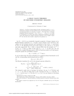 A MEAN VALUE THEOREM ON BOUNDED SYMMETRIC DOMAINS