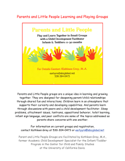 Parents and Little People Learning and Playing Groups