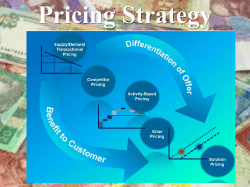 Pricing Strategy