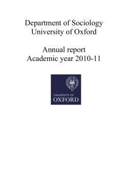 Annual Report 2005-6 - Oxford Sociology Department
