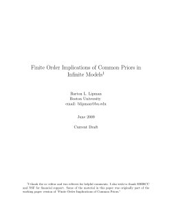 Finite Order Implications of Common Priors in Infinite