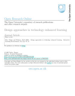 Design approaches in technology enhanced learning