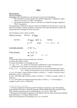 RWA RWA Proposal : Mixed Formulation : Description: This