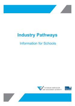 Industry Pathways - Information for schools