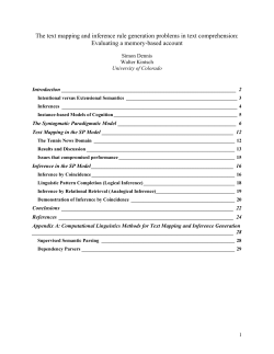 The text mapping and inference rule generation