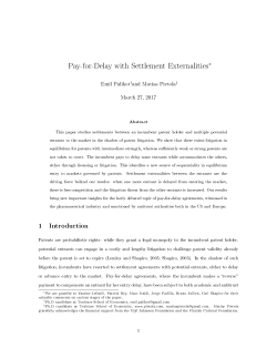 Pay-for-Delay with Settlement Externalities
