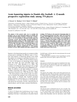 Acute hamstring injuries in Danish elite football: A 12month