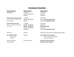 Purchasing Thresholds