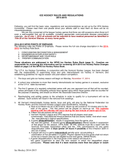 Ice Hockey 2014-2015 1 - Vermont Principals` Association