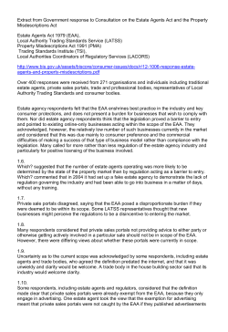 Extract from Government response to Consultation on the Estate