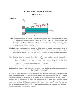 CE 270: Introductory Structural Mechanics