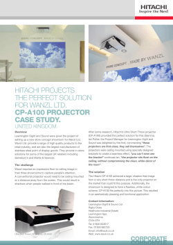 hitachi projects the perfect solution for wanzl ltd