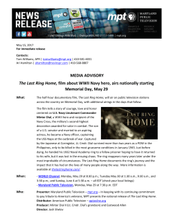 The Last Ring Home, film about WWII Navy hero, airs nationally