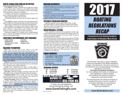 boating regulations recap - Fish and Boat Commission