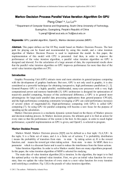 Markov Decision Process Parallel Value Iteration
