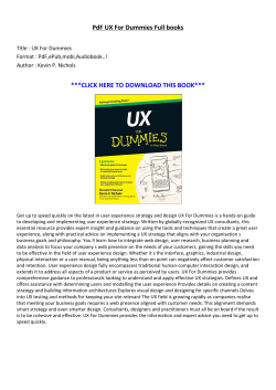 PdF UX For Dummies Full books
