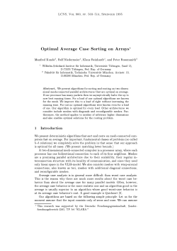 Optimal Average Case Sorting on Arrays?