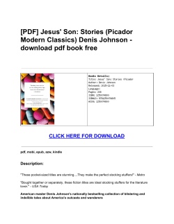 Jesus` Son: Stories (Picador Modern Classics)