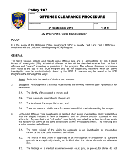 107 Offense Clearance Procedure