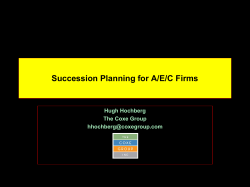 Succession Planning for A/E/C Firms
