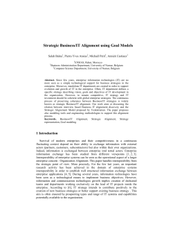Strategic Business/IT Alignment using Goal Models