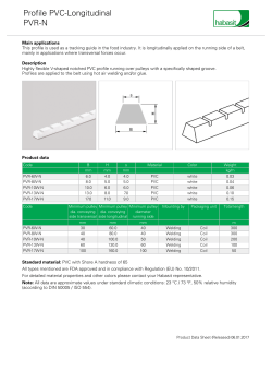 Profile PVC-Longitudinal PVR-N
