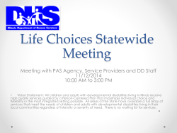 Life Choices Statewide Meeting - Illinois Department of Human