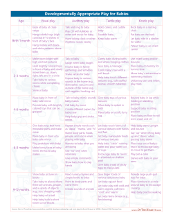 Developmentally Appropriate Play for Babies