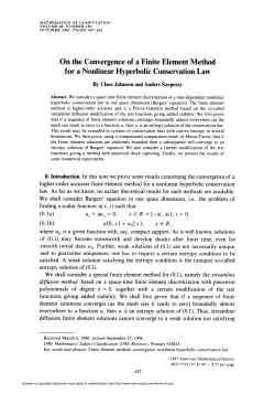 On the Convergence of a Finite Element Method for a Nonlinear