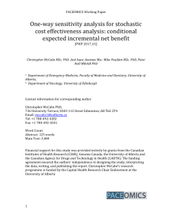 One-way sensitivity analysis for stochastic cost