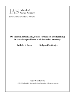 On interim rationality, belief formation and learning in decision