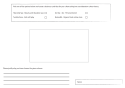 Colour Theory Business Card Task