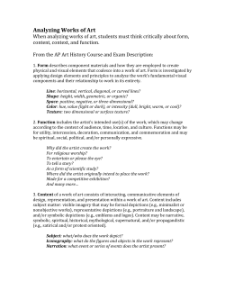 Analyzing Works of Art