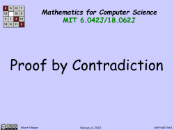 Proof by Contradiction