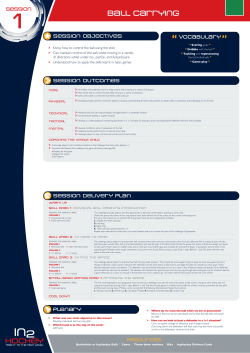 Page 1 1 Session Ball Carrying Session Delivery Plan Session