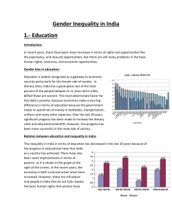 Gender Inequality in India 1.- Education - IBGeography