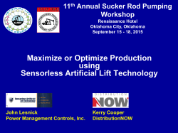 Maximize or Optimize Production using Sensorless