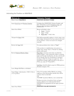 Banner: HR &ndash; Activate a New Position